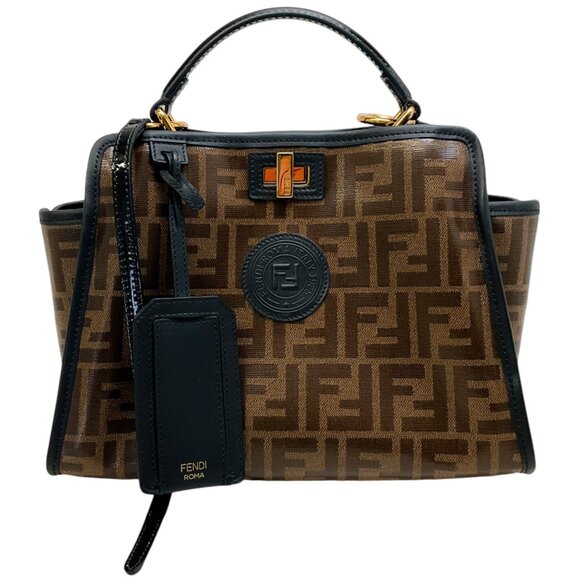 Fendi Black Patent Peekaboo Bag with Bag Coat - Picture 1 of 16